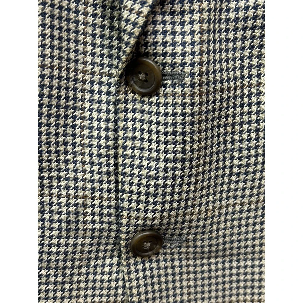Chaps Ralph Lauren Blazer Mens 42R Brown Silk Wool Houndstooth Sport Coat Canada